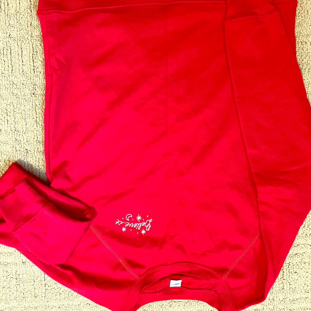 Red Old Navy Believe Sweater
